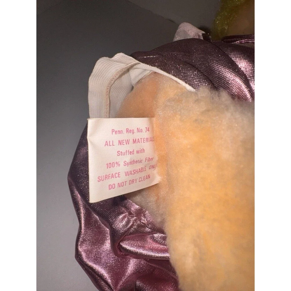 VTG 1985 Kenner Hugga Bunch Precious Hugs Hallmark 18” Blonde Plush Doll Pink